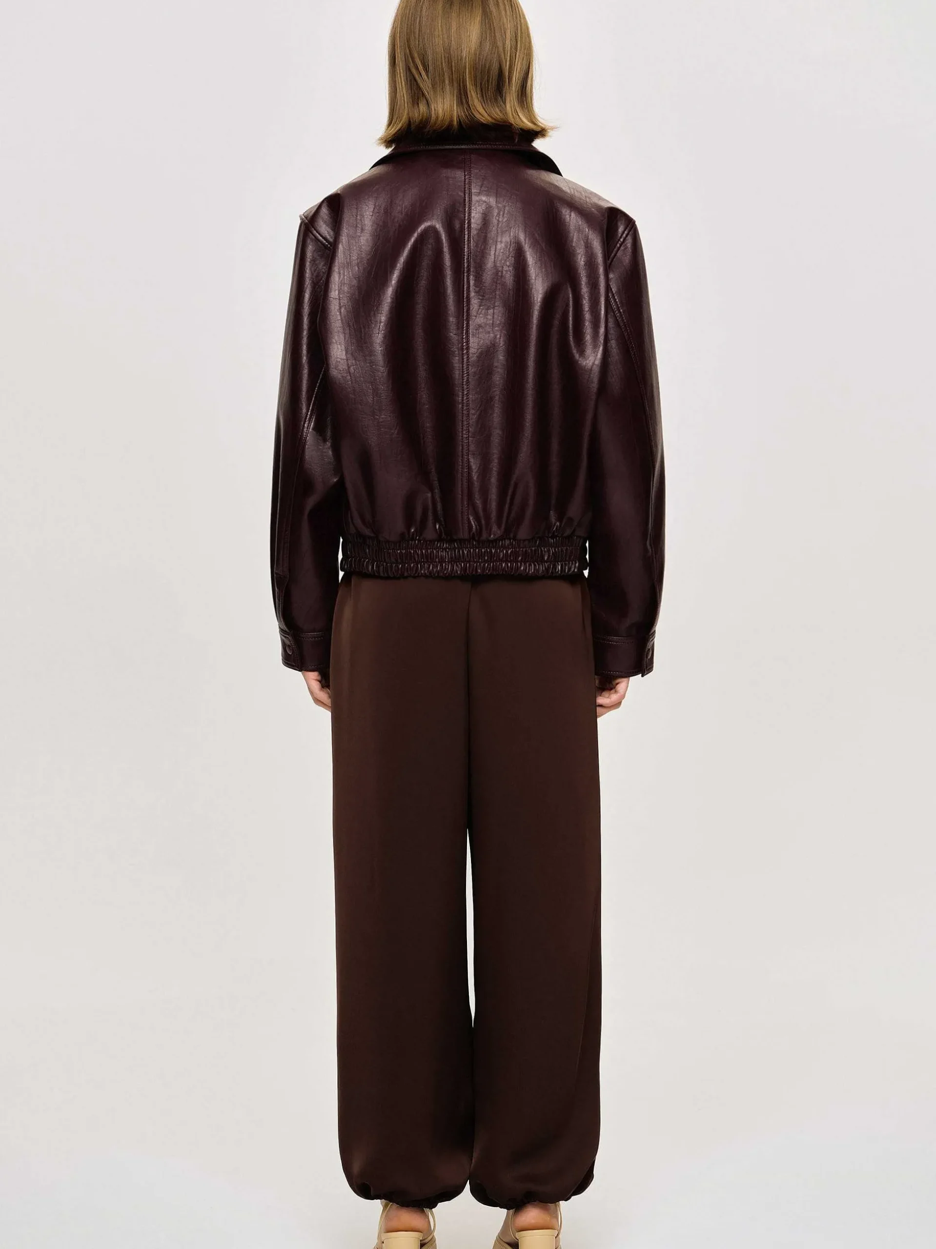 Women Source Unknown Accessories-Ennio Faux-Leather Bomber Jacket,