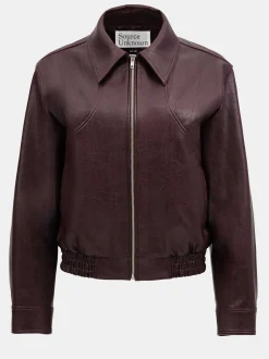 Women Source Unknown Accessories-Ennio Faux-Leather Bomber Jacket,