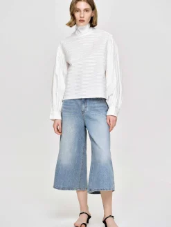 Women Source Unknown Tops-Erza Volume Blouse, White