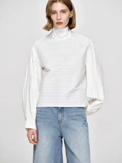 Women Source Unknown Clothing-Erza Volume Blouse, White