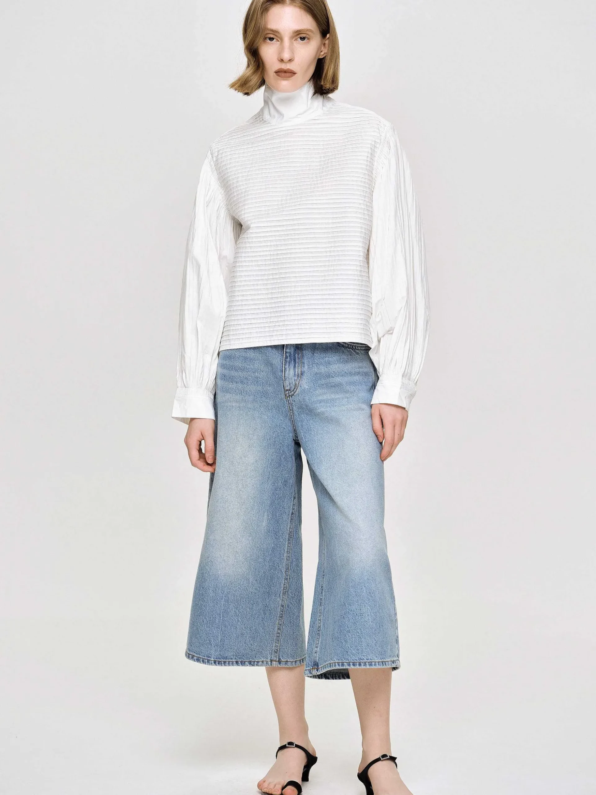 Women Source Unknown Clothing-Erza Volume Blouse, White