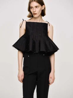 Women Source Unknown Clothing-Extra Cropped Camisole, Black