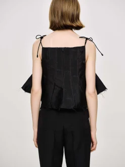 Women Source Unknown Clothing-Extra Cropped Camisole, Black