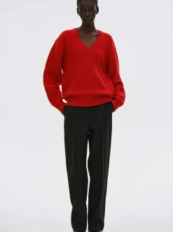 Women Source Unknown Knitwear-Extra-Fine Wool Jumper, Red