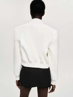 Women Source Unknown Outerwear-Faux-Leather Bomber Jacket, White