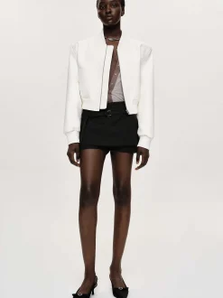 Women Source Unknown Outerwear-Faux-Leather Bomber Jacket, White