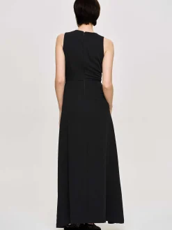 Women Source Unknown Clothing-Fitted Maxi Dress, Black