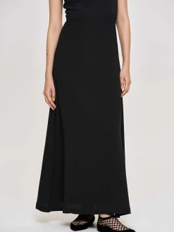 Women Source Unknown Dresses-Fitted Maxi Dress, Black
