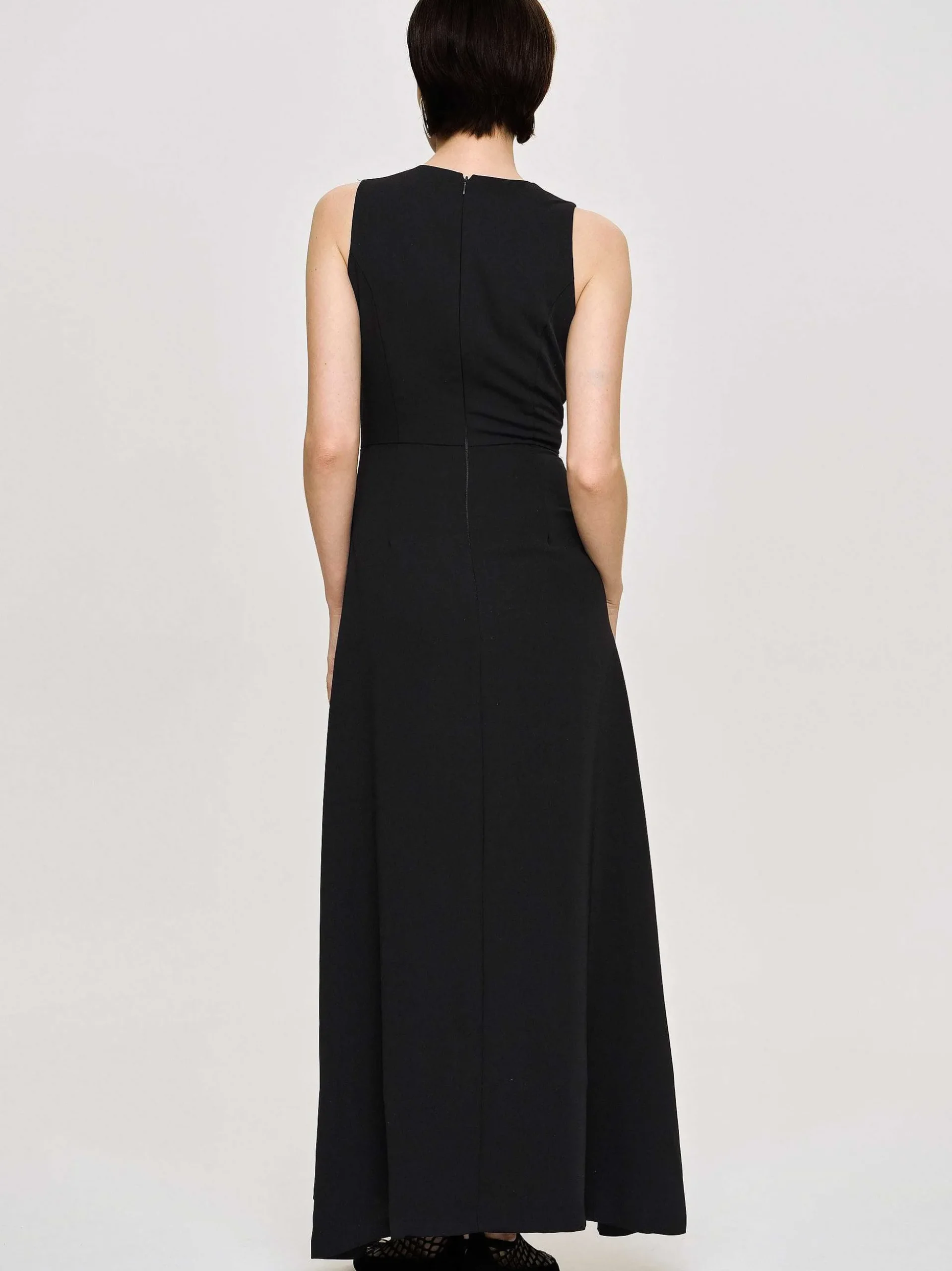 Women Source Unknown Dresses-Fitted Maxi Dress, Black