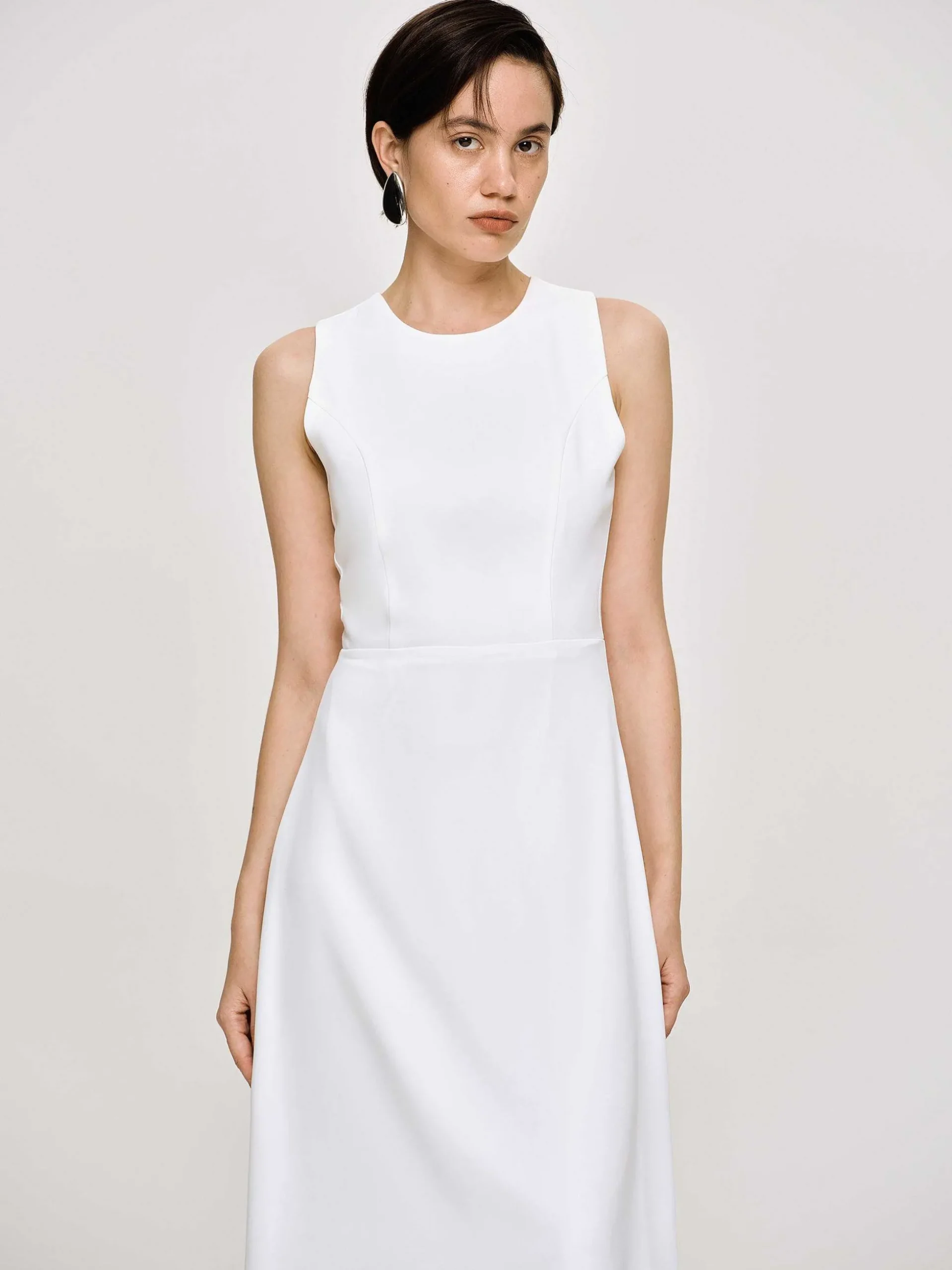 Women Source Unknown Clothing-Fitted Maxi Dress, White