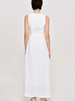 Women Source Unknown Clothing-Fitted Maxi Dress, White
