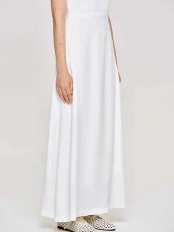 Women Source Unknown Clothing-Fitted Maxi Dress, White