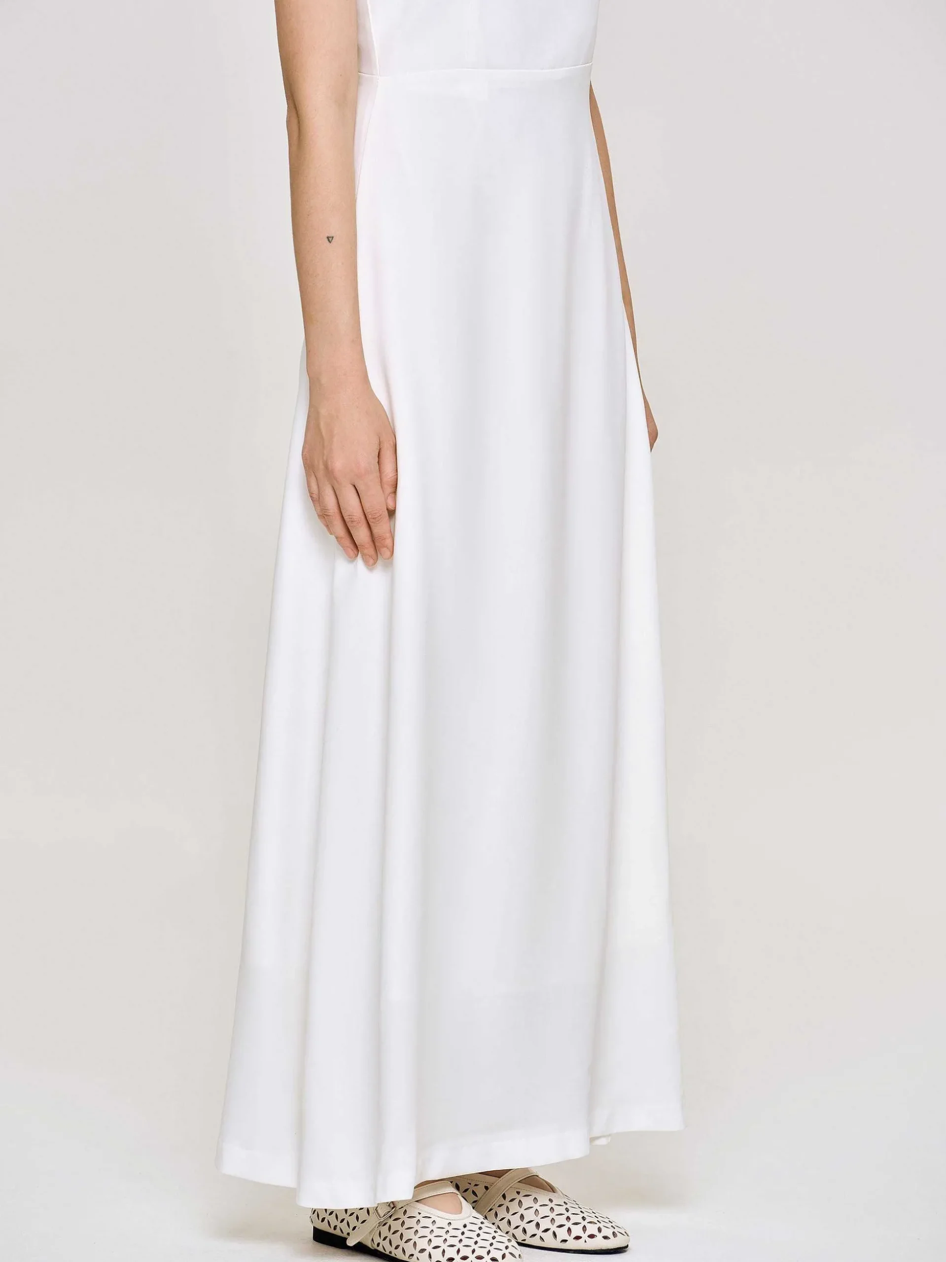 Women Source Unknown Clothing-Fitted Maxi Dress, White