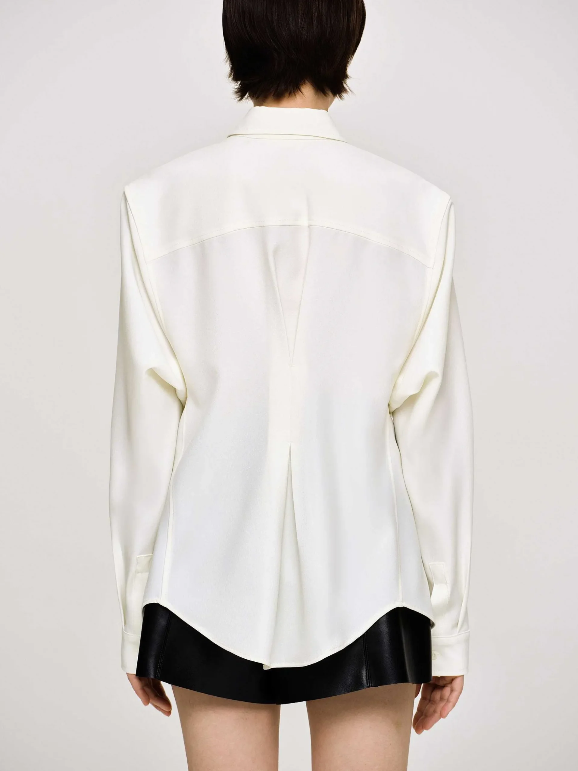 Women Source Unknown Accessories-Fitted Waist Shirt, Alabaster