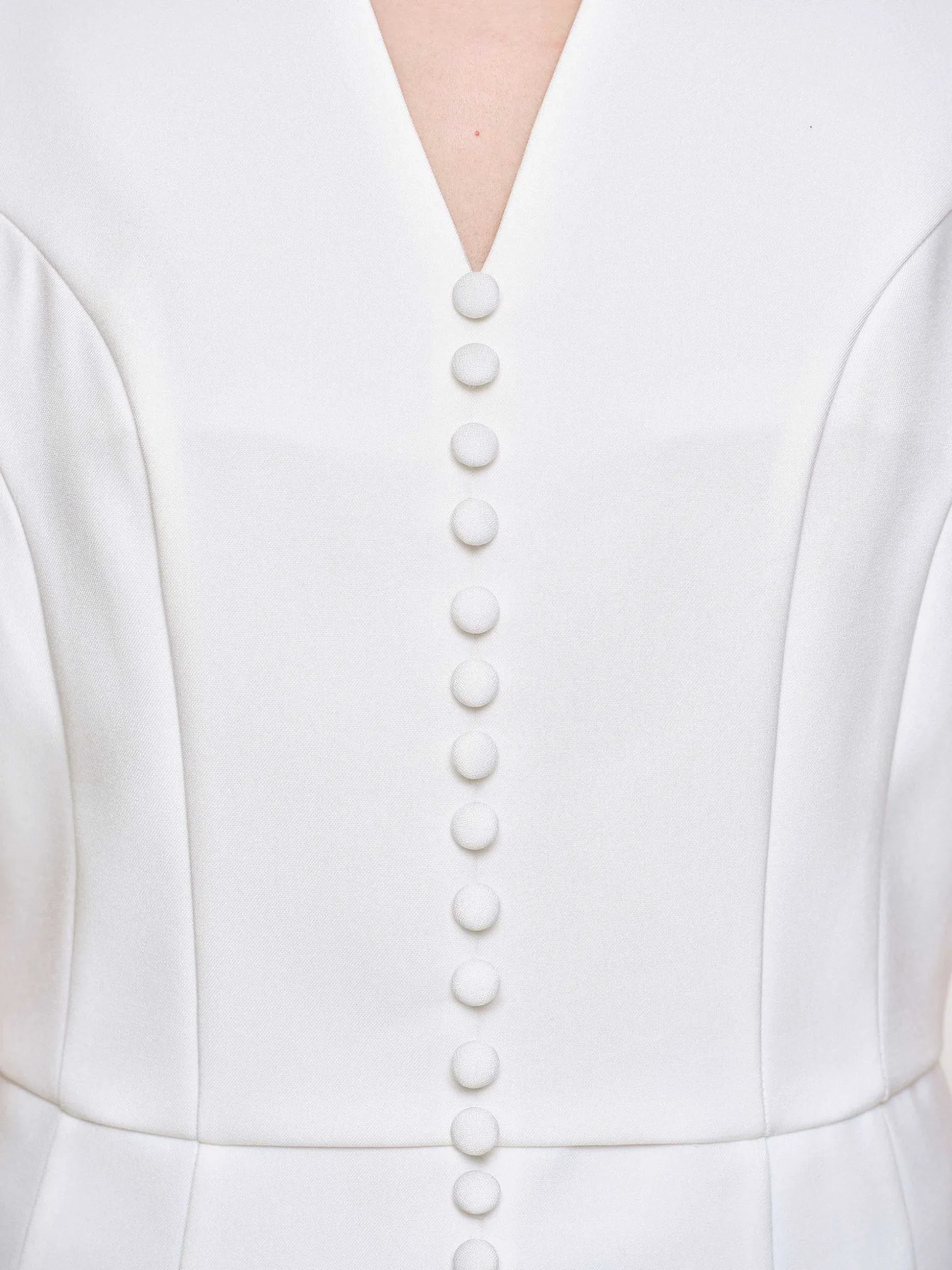 Women Source Unknown Tops-Flared Button Vest, White