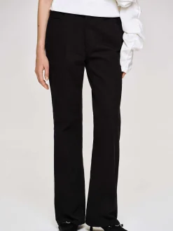 Women Source Unknown Clothing-Flared Long Leg Jeans, Black