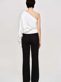 Women Source Unknown Denim-Flared Long Leg Jeans, Black
