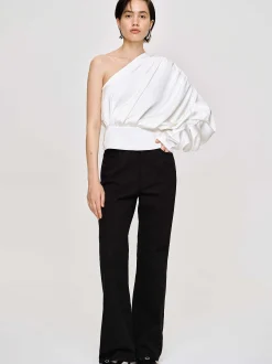 Women Source Unknown Denim-Flared Long Leg Jeans, Black