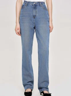 Women Source Unknown Denim-Full-Length Slim Jeans, Medium Blue