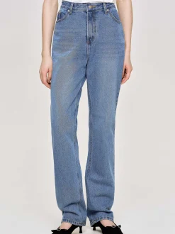Women Source Unknown Denim-Full-Length Slim Jeans, Medium Blue