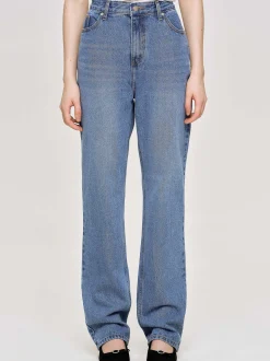 Women Source Unknown Denim-Full-Length Slim Jeans, Medium Blue
