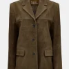 Women Source Unknown Accessories-Hailey Lambskin Blazer, Pecan