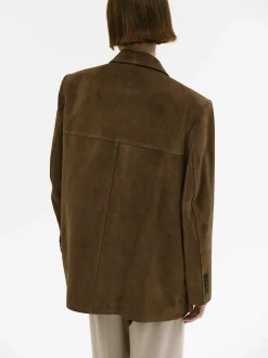 Women Source Unknown Accessories-Hailey Lambskin Blazer, Pecan