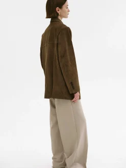 Women Source Unknown Accessories-Hailey Lambskin Blazer, Pecan