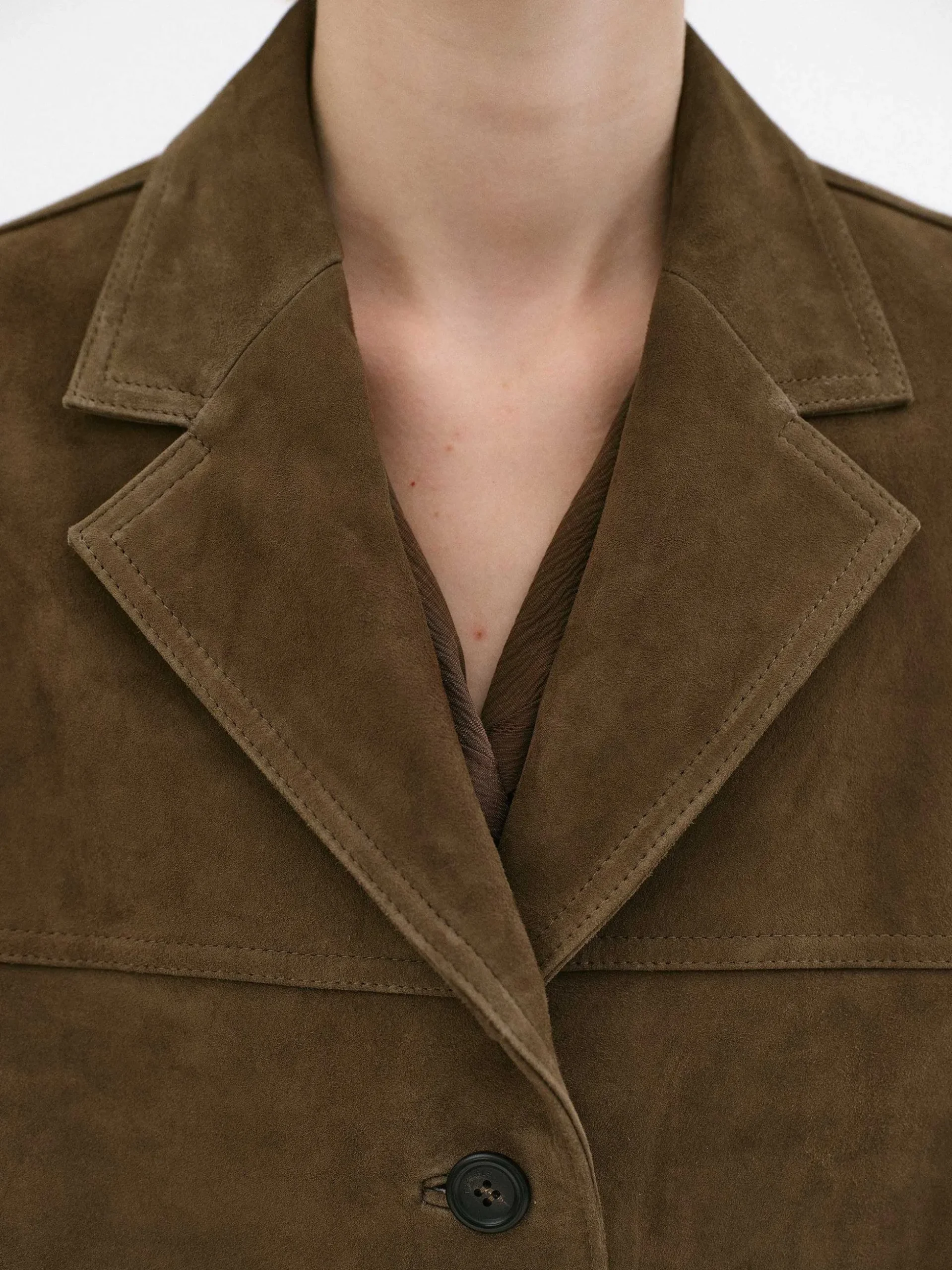 Women Source Unknown Accessories-Hailey Lambskin Blazer, Pecan
