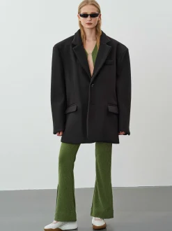 Women Source Unknown Accessories-Hayk Oversized Boyfriend Blazer, Black