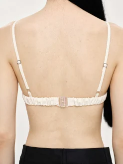Women Source Unknown Clothing-Heart Neck Cotton Bra Top, Canvas