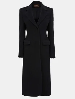 Women Source Unknown Outerwear-Holin Hourglass Coat, Black