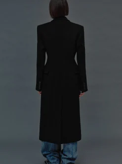 Women Source Unknown Outerwear-Holin Hourglass Coat, Black