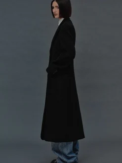 Women Source Unknown Outerwear-Holin Hourglass Coat, Black