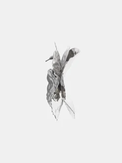 Women Source Unknown Clothing-Irregular Petal Earrings, Silver