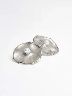 Women Source Unknown Accessories-Jardin Stud Earrings, Silver