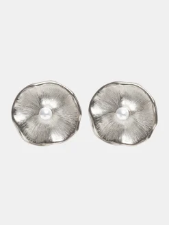 Women Source Unknown Clothing-Jardin Stud Earrings, Silver