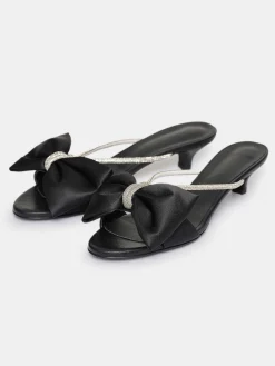 Women Source Unknown Shoes & Bags-Kaia Crystal Embellished Mules, Black