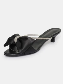 Women Source Unknown Shoes & Bags-Kaia Crystal Embellished Mules, Black