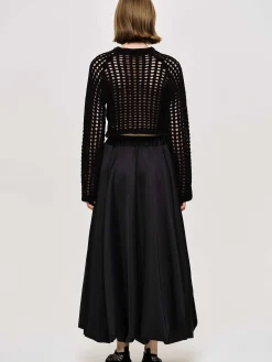 Women Source Unknown Bottoms-Kaleido Puffball Skirt, Black