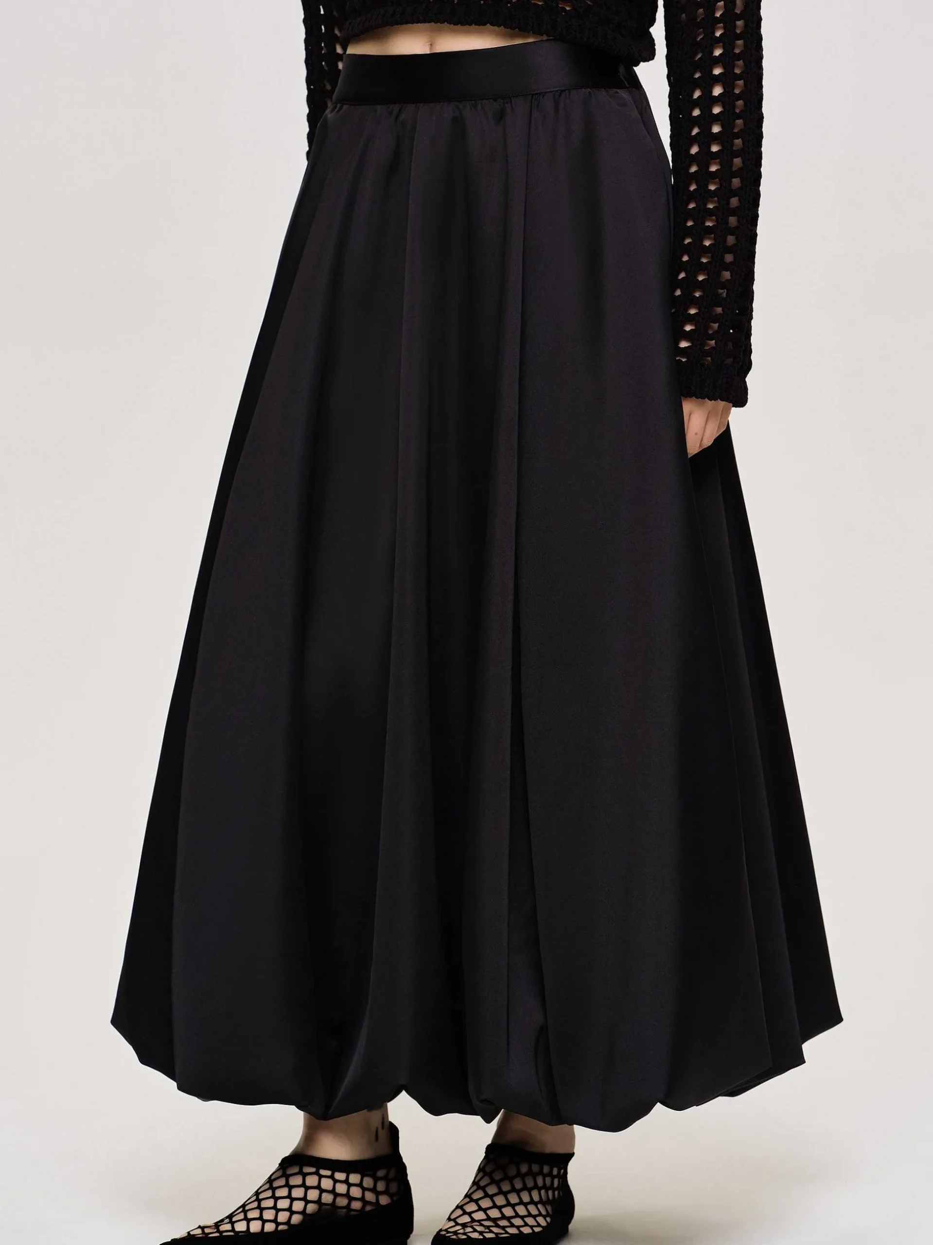 Women Source Unknown Bottoms-Kaleido Puffball Skirt, Black