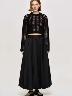 Women Source Unknown Bottoms-Kaleido Puffball Skirt, Black
