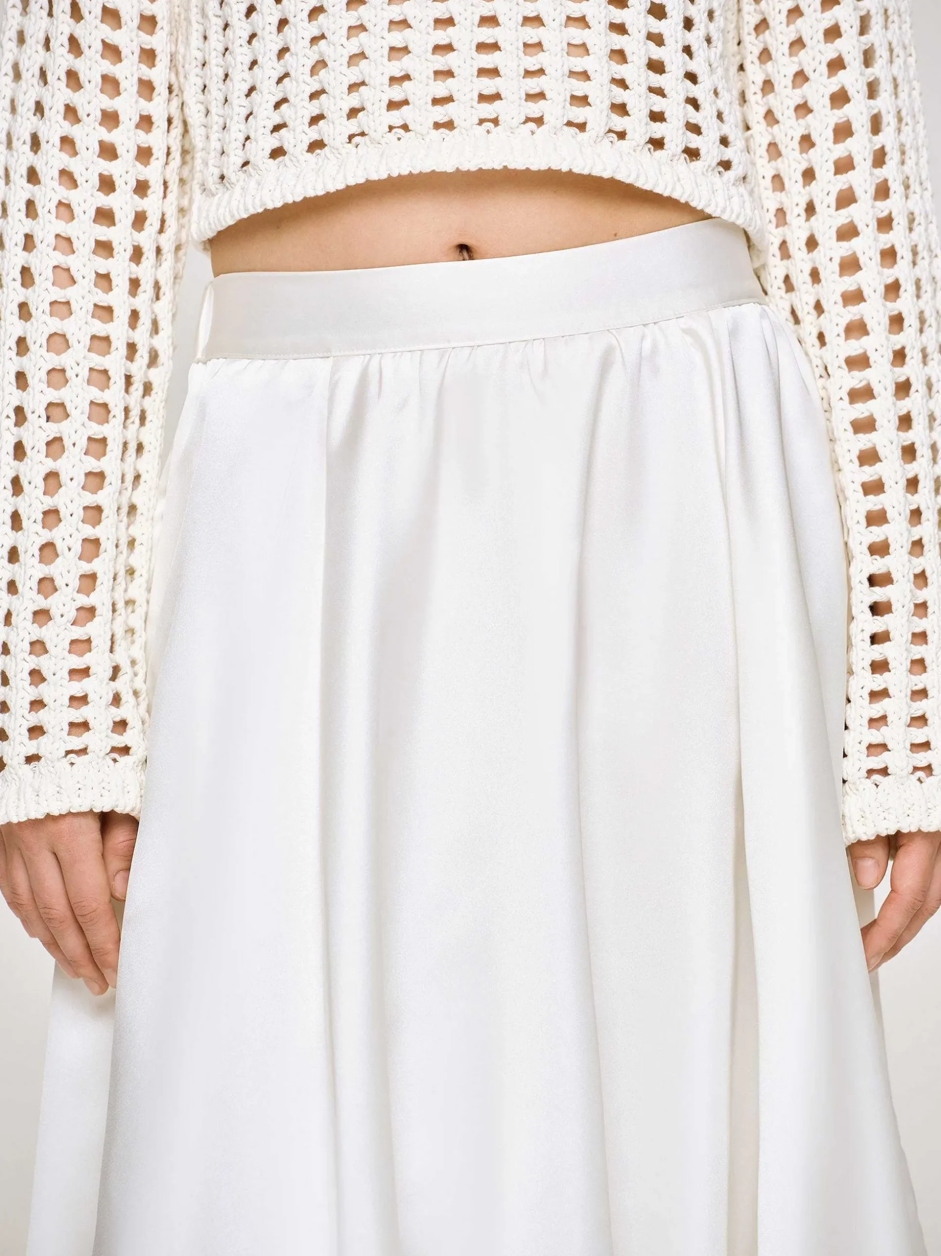 Women Source Unknown Bottoms-Kaleido Puffball Skirt, White