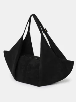 Women Source Unknown Shoes & Bags-Large Fortune Cookie Bag, Suede Black