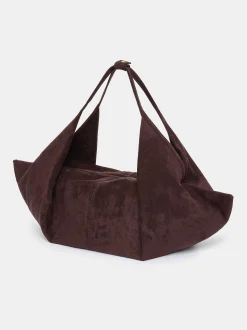 Women Source Unknown Shoes & Bags-Large Fortune Cookie Bag, Suede Brown