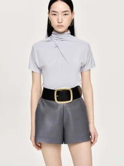 Women Source Unknown Accessories-Large Pin-Buckle Belt, Black