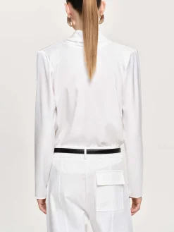 Women Source Unknown Clothing-Leiva Cowl-Back Blouse, White