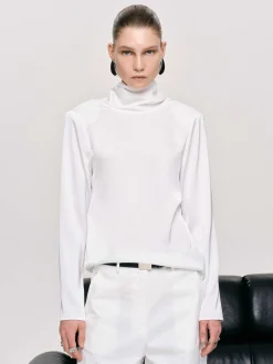 Women Source Unknown Clothing-Leiva Cowl-Back Blouse, White