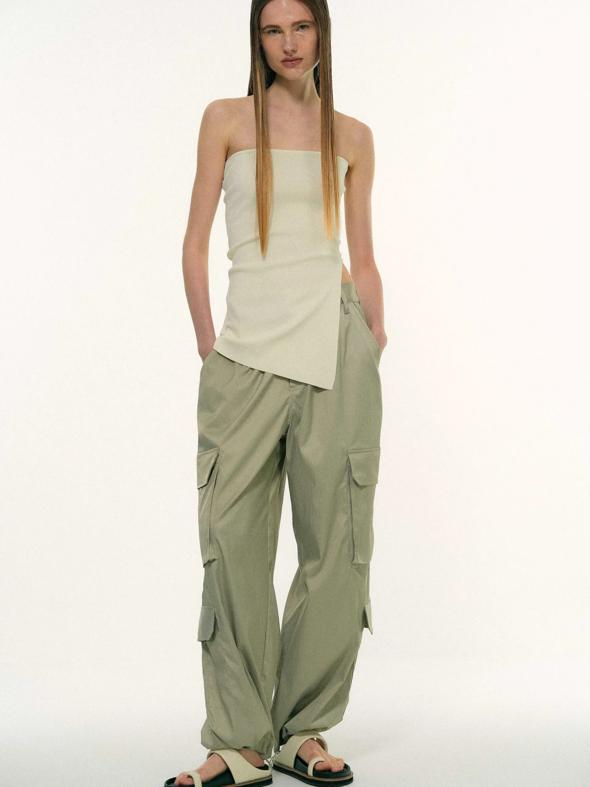 Women Source Unknown Accessories-Long Split Bandeau, Powder