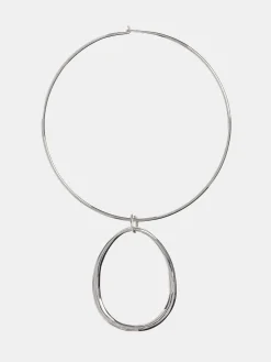 Women Source Unknown Clothing-Loop Choker, Silver